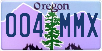 OR license plate 004MMX