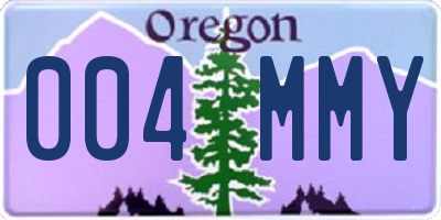 OR license plate 004MMY