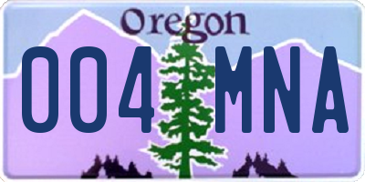 OR license plate 004MNA