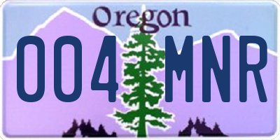 OR license plate 004MNR
