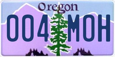 OR license plate 004MOH