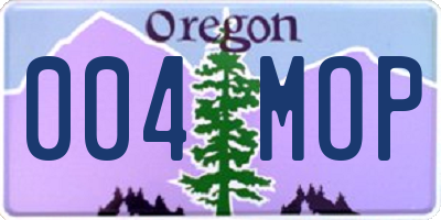 OR license plate 004MOP