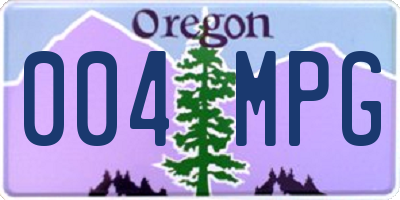 OR license plate 004MPG