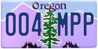 OR license plate 004MPP