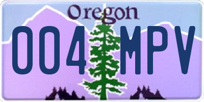 OR license plate 004MPV