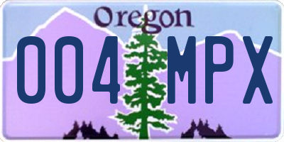 OR license plate 004MPX