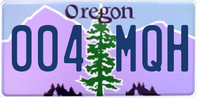 OR license plate 004MQH