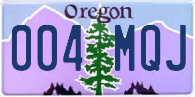 OR license plate 004MQJ