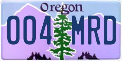 OR license plate 004MRD