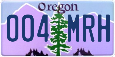 OR license plate 004MRH