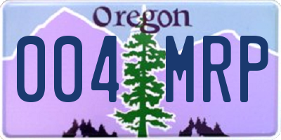 OR license plate 004MRP