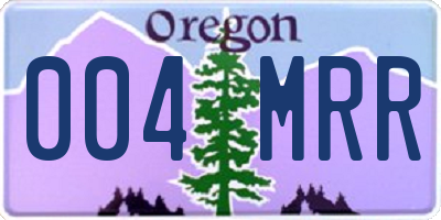 OR license plate 004MRR