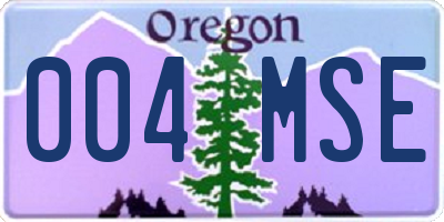 OR license plate 004MSE