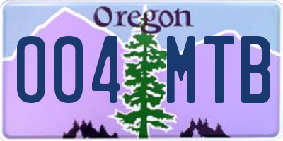 OR license plate 004MTB