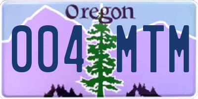 OR license plate 004MTM