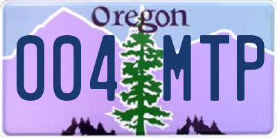 OR license plate 004MTP