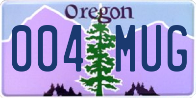 OR license plate 004MUG