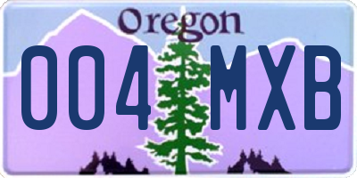 OR license plate 004MXB