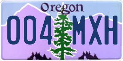OR license plate 004MXH