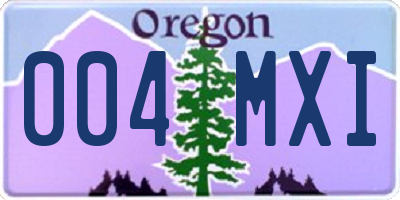OR license plate 004MXI