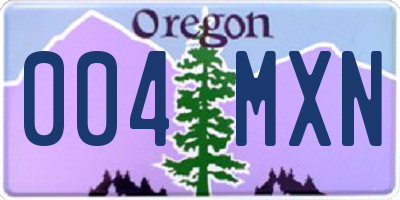 OR license plate 004MXN
