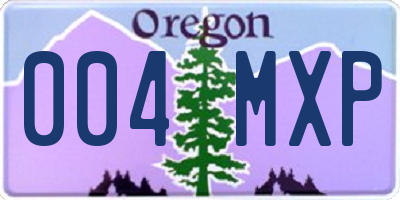 OR license plate 004MXP