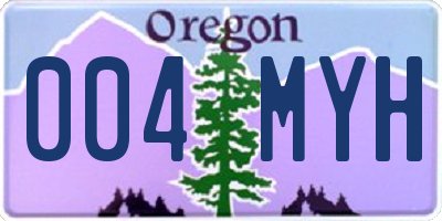 OR license plate 004MYH
