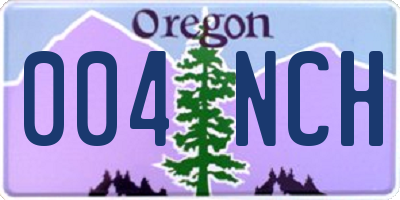 OR license plate 004NCH