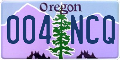 OR license plate 004NCQ