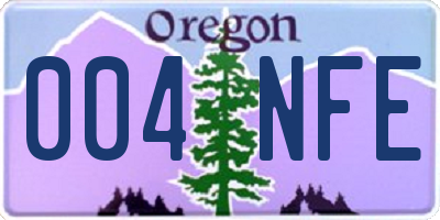 OR license plate 004NFE
