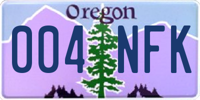 OR license plate 004NFK
