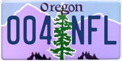 OR license plate 004NFL