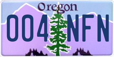 OR license plate 004NFN