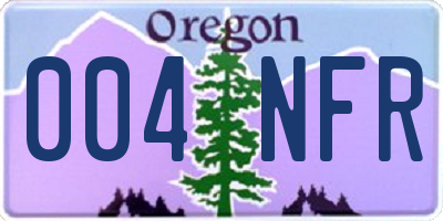 OR license plate 004NFR