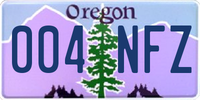 OR license plate 004NFZ