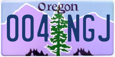 OR license plate 004NGJ