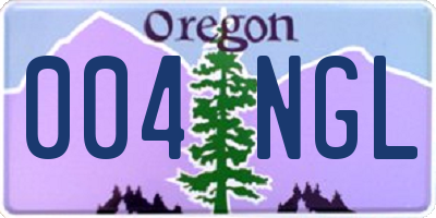 OR license plate 004NGL