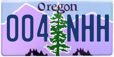 OR license plate 004NHH