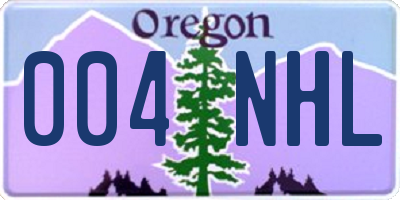 OR license plate 004NHL