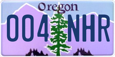 OR license plate 004NHR