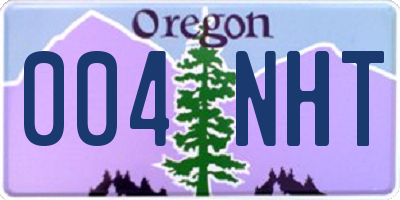 OR license plate 004NHT