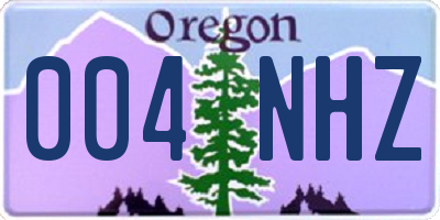 OR license plate 004NHZ