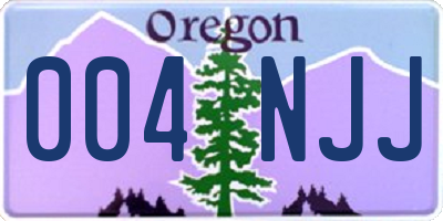 OR license plate 004NJJ