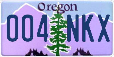 OR license plate 004NKX