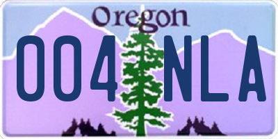 OR license plate 004NLA