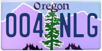 OR license plate 004NLG