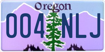 OR license plate 004NLJ