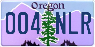 OR license plate 004NLR