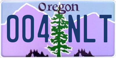 OR license plate 004NLT