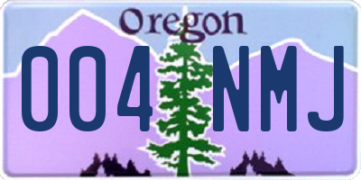 OR license plate 004NMJ